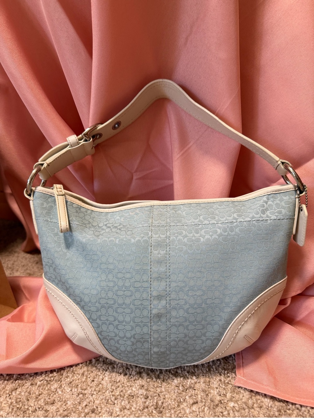 Coach Vintage Y2K Soho Signature Mini C Jacquard Hobo F10924